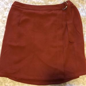 Burnt orange mini skirt